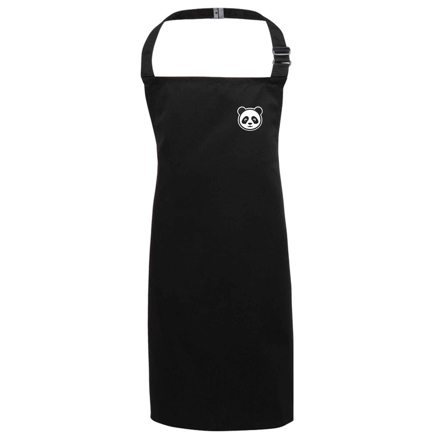 Panda pocket design black apron 7-10 years