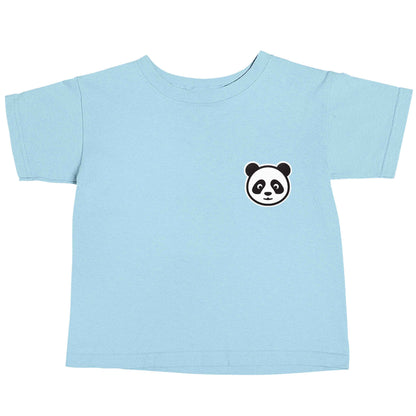 Panda pocket design light blue baby toddler Tshirt 2 Years