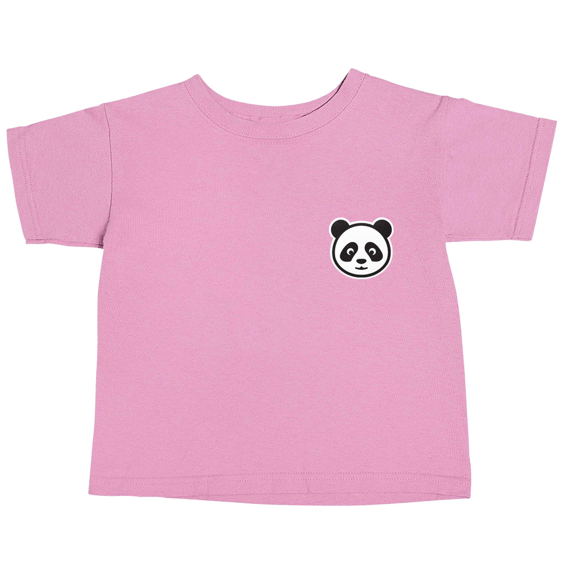 Panda pocket design light pink baby toddler Tshirt 2 Years