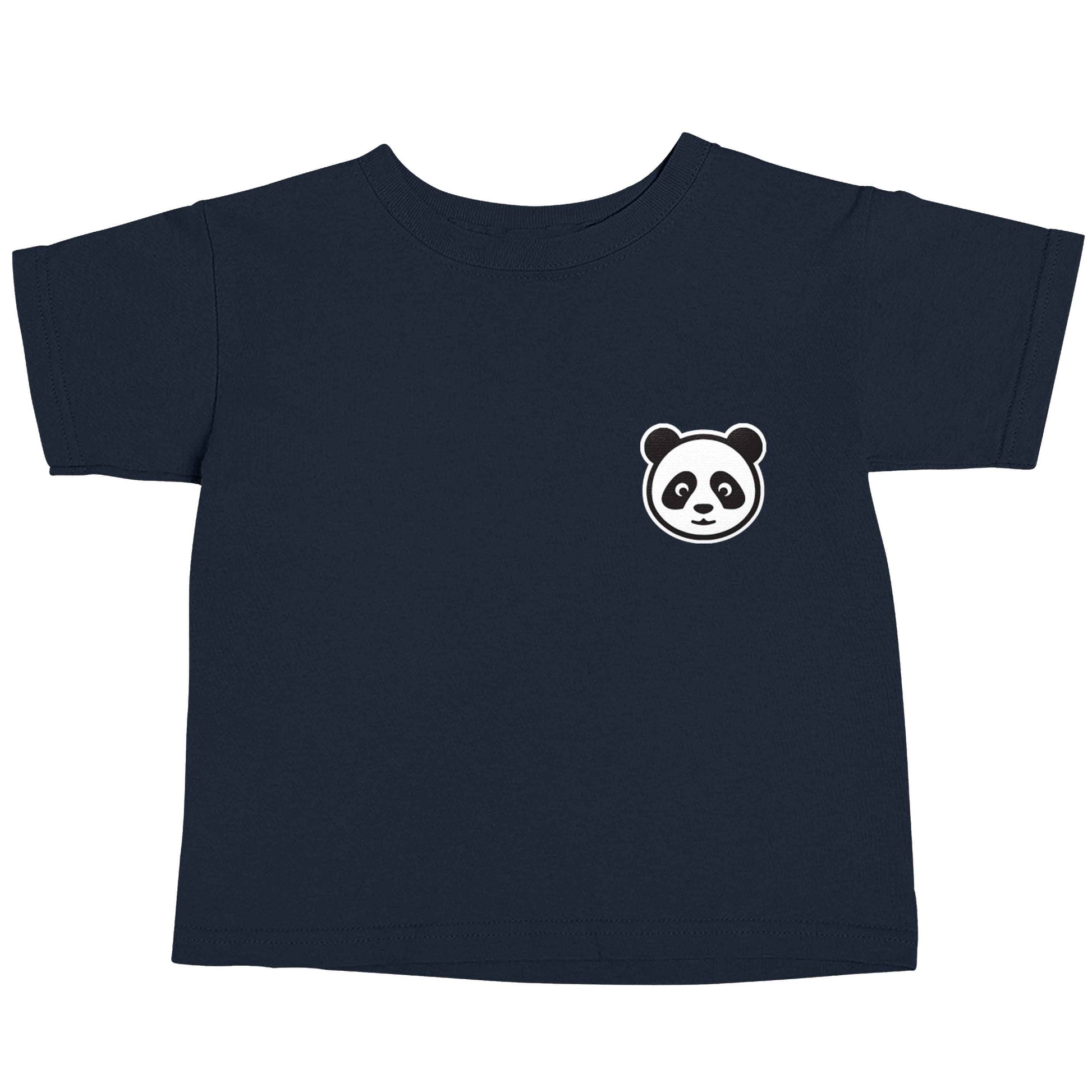 Panda pocket design navy baby toddler Tshirt 2 Years