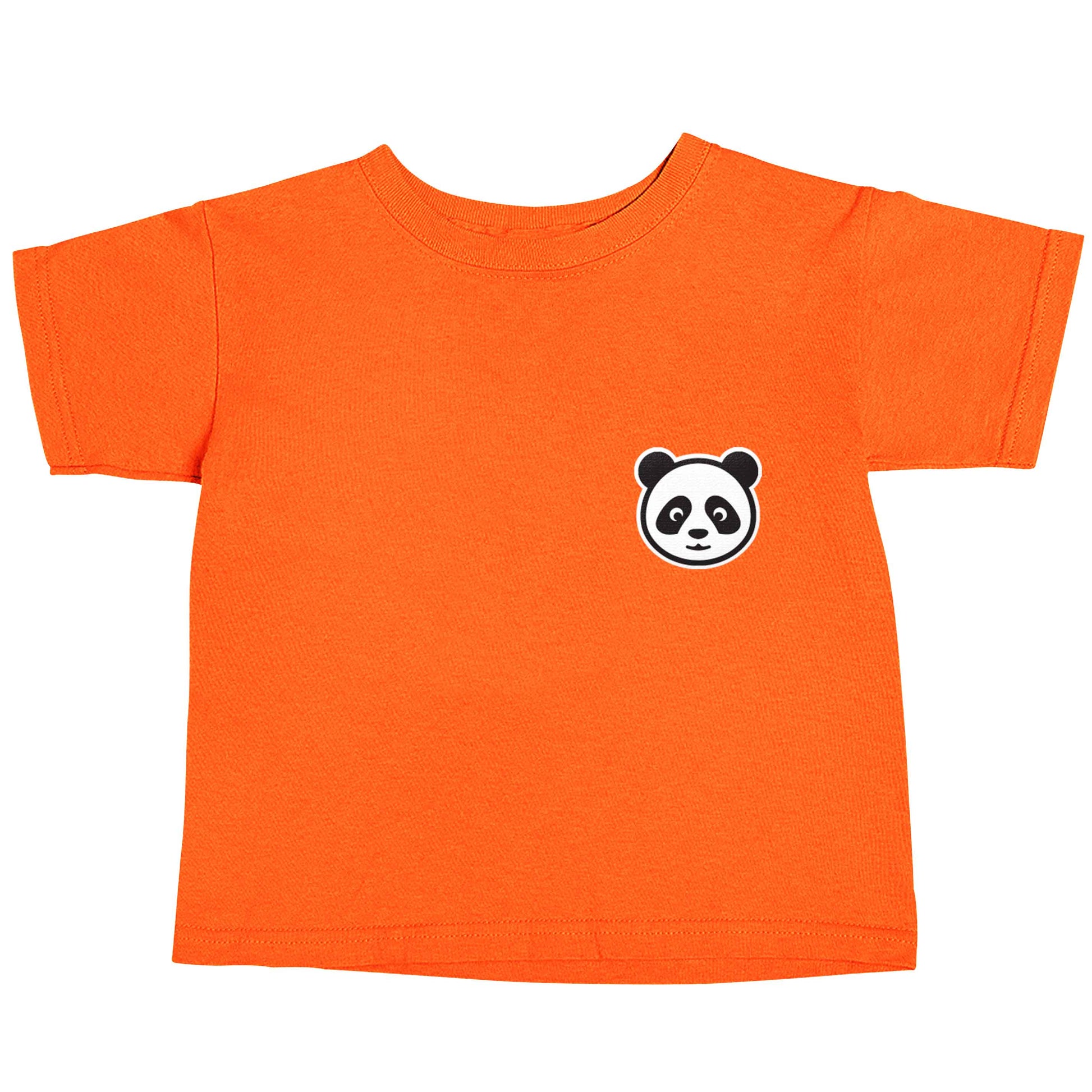 Panda pocket design orange baby toddler Tshirt 2 Years