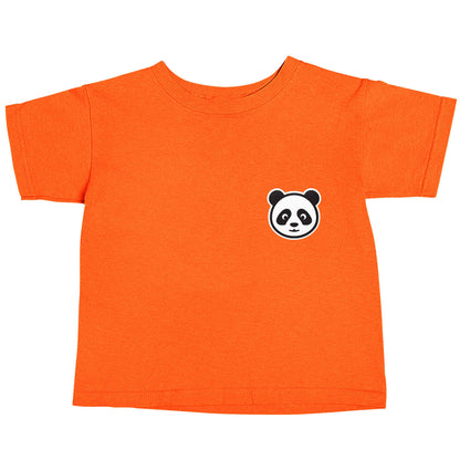 Panda pocket design orange baby toddler Tshirt 2 Years