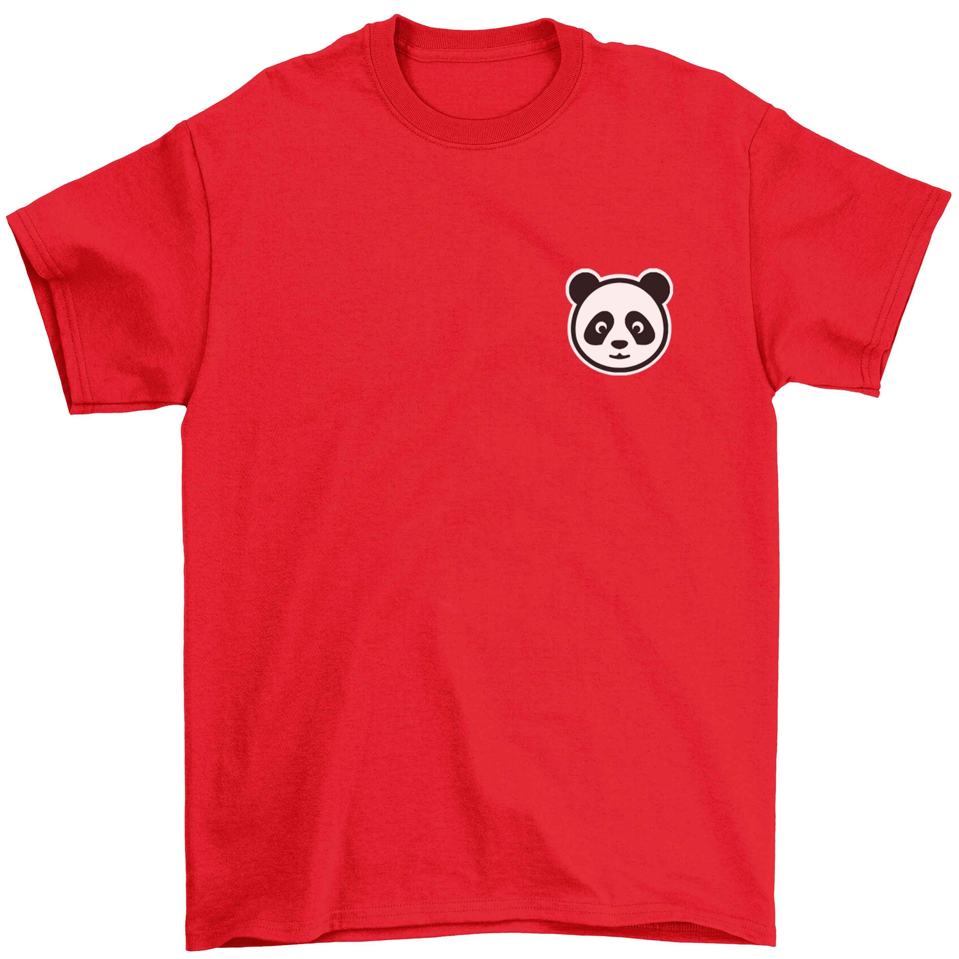 Panda pocket design Children's red Tshirt 12-13 Years