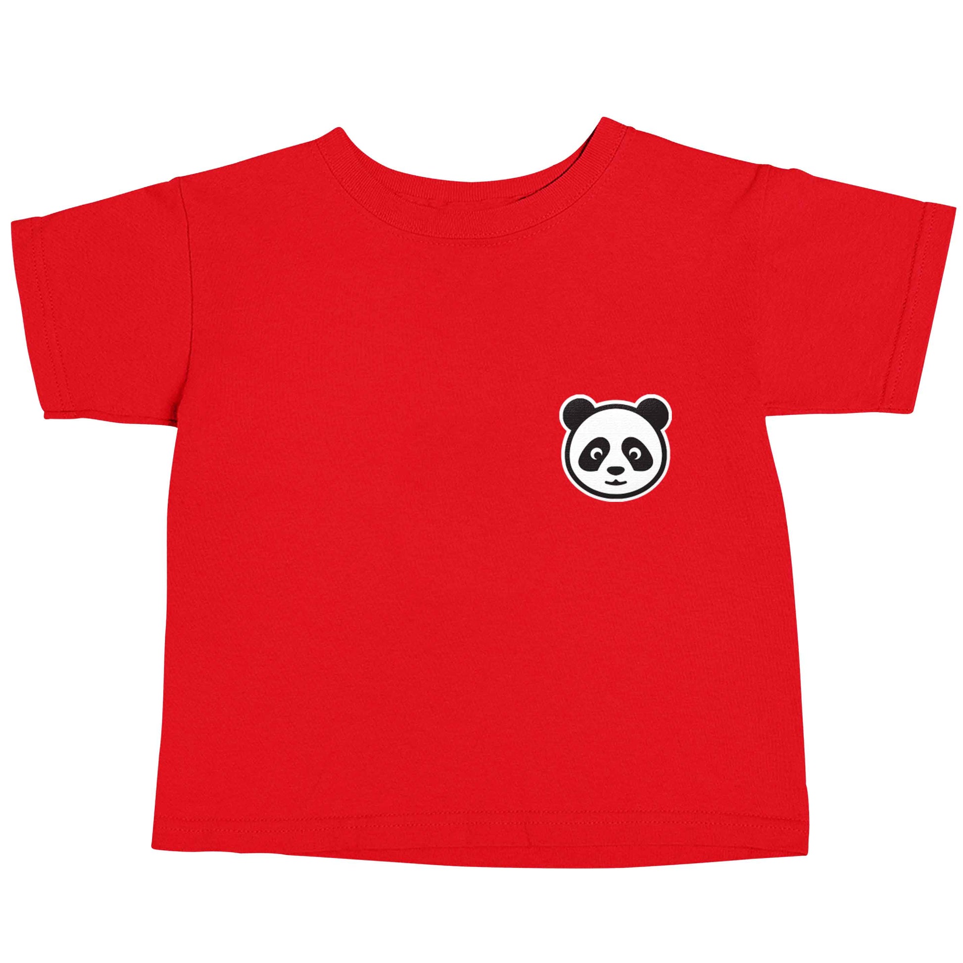 Panda pocket design red baby toddler Tshirt 2 Years