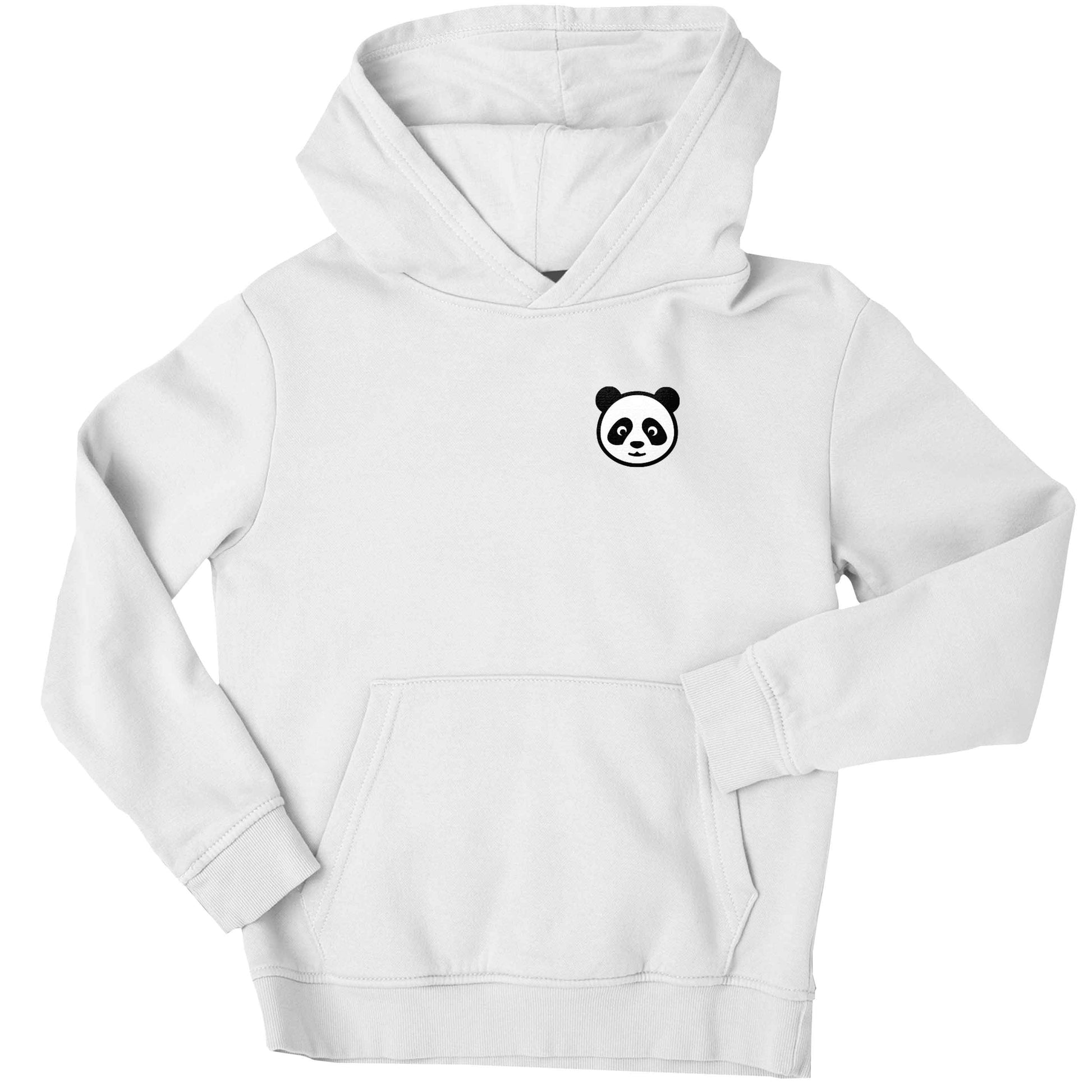 Panda pocket design children's white hoodie 12-13 Years