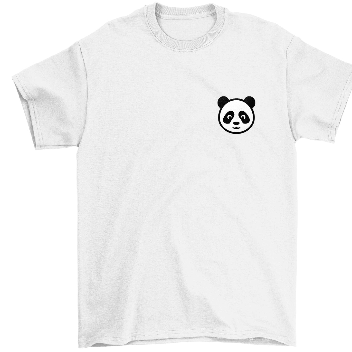 Panda pocket design Children's white Tshirt 12-13 Years