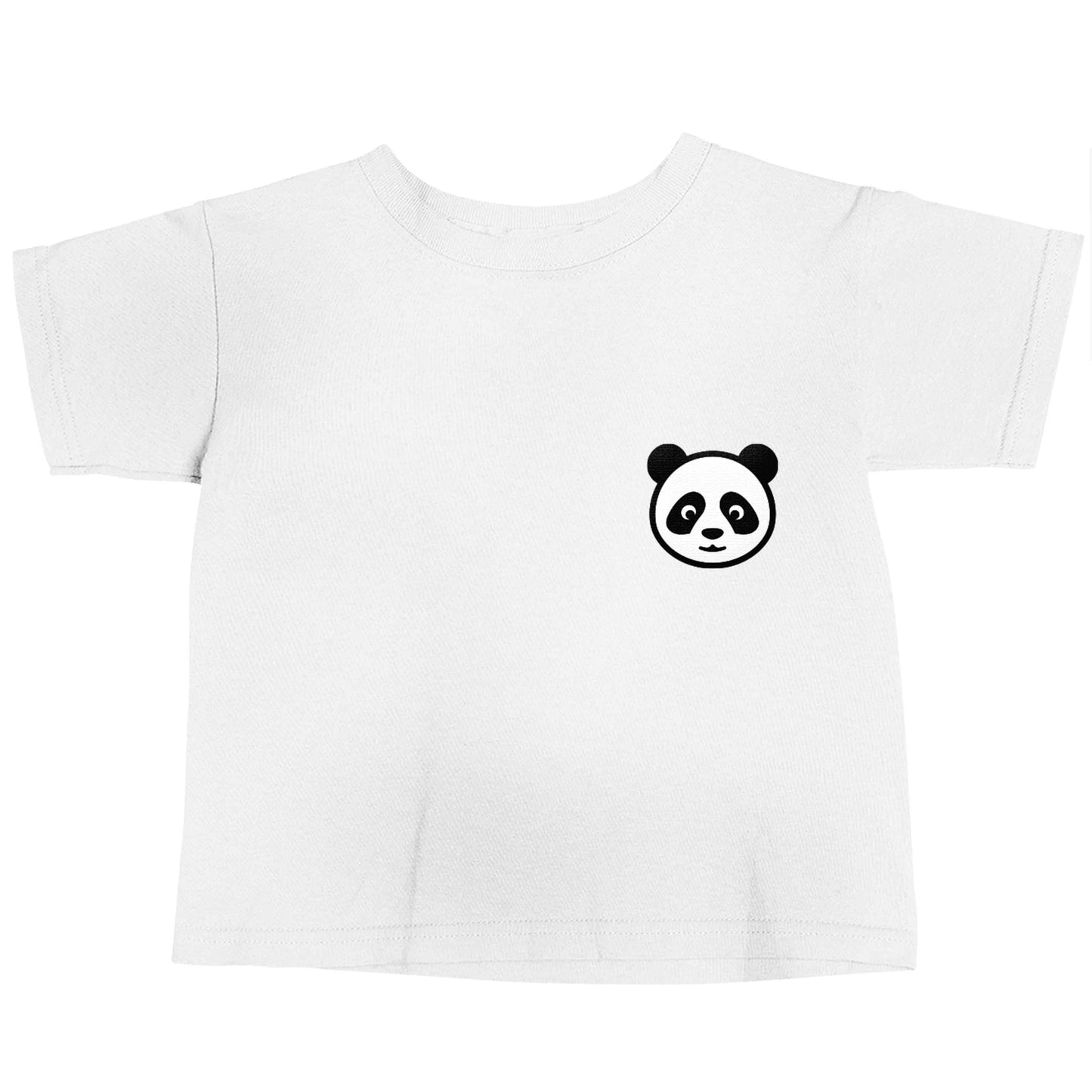 Panda pocket design white baby toddler Tshirt 2 Years
