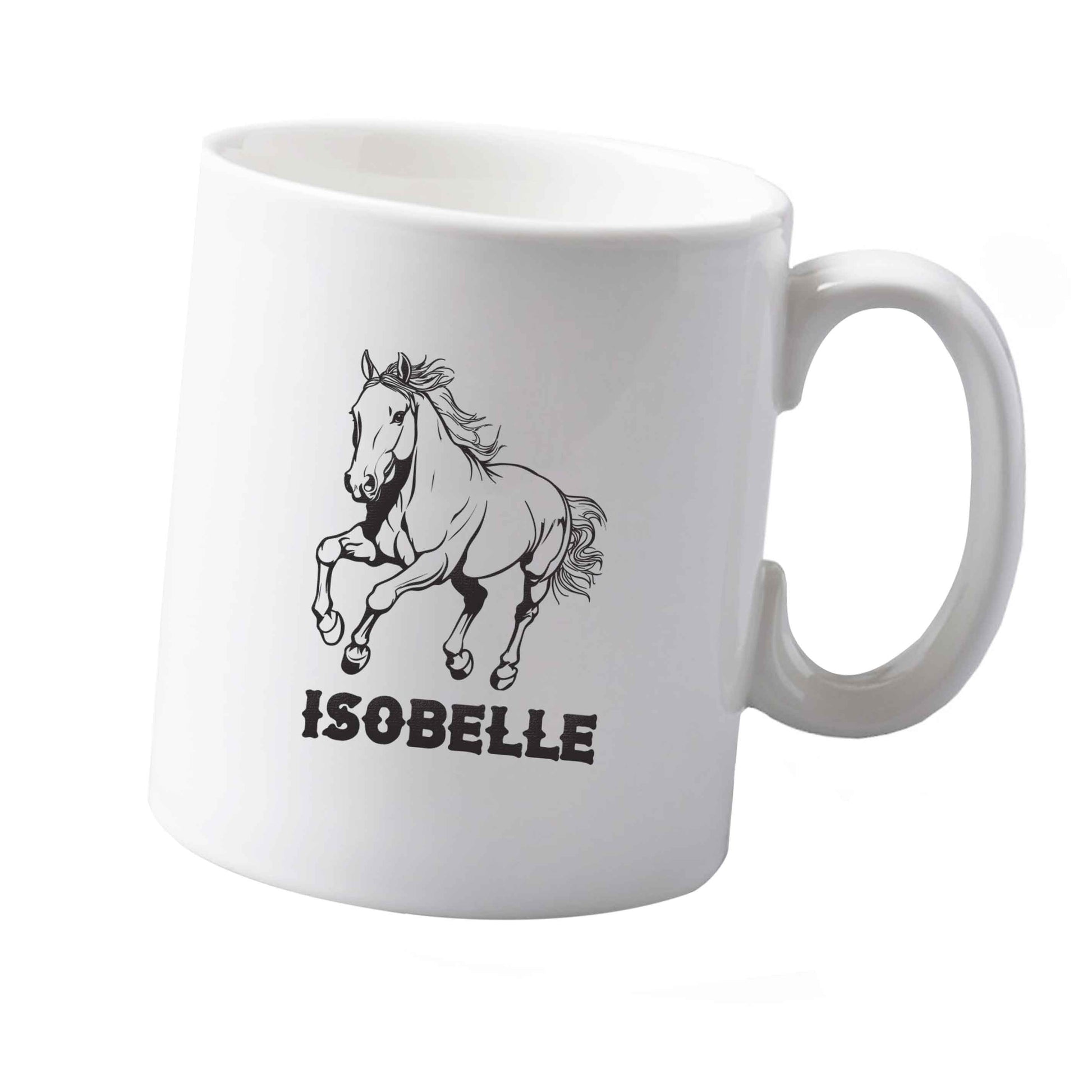 10 oz Horse illustration with personalised name ceramic mug  both sides