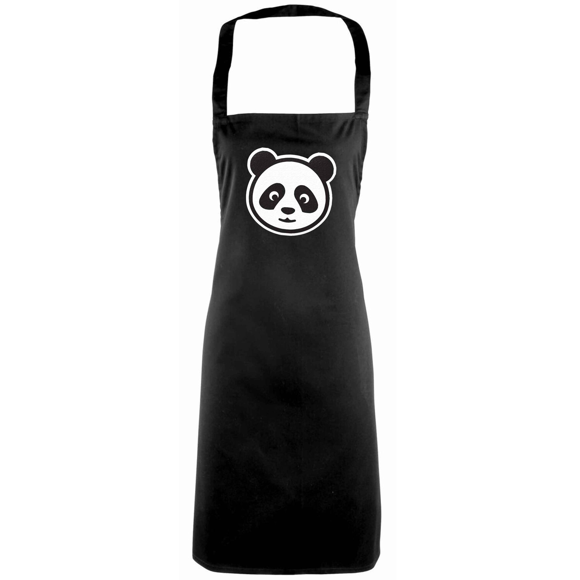 Panda face adults black apron