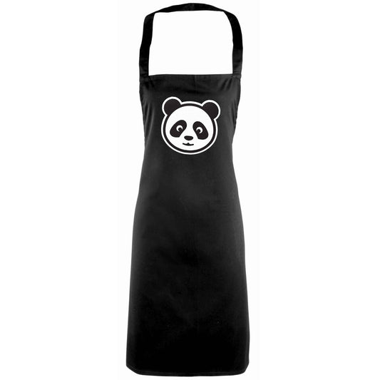 Panda face adults black apron