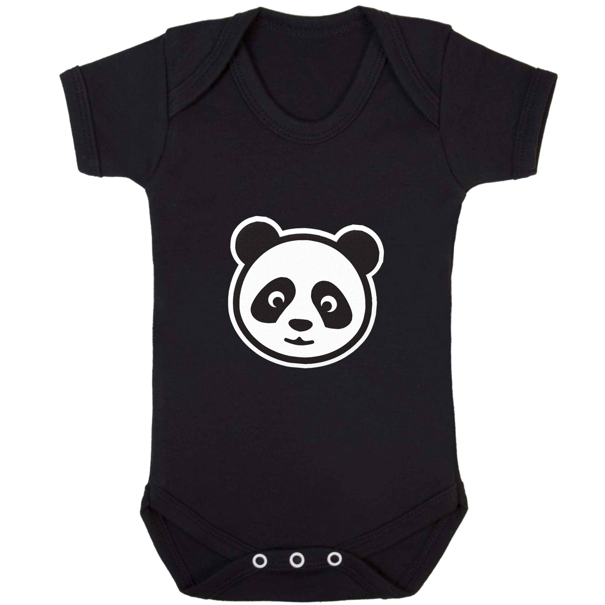 Panda face baby bodysuit black 18-24 months