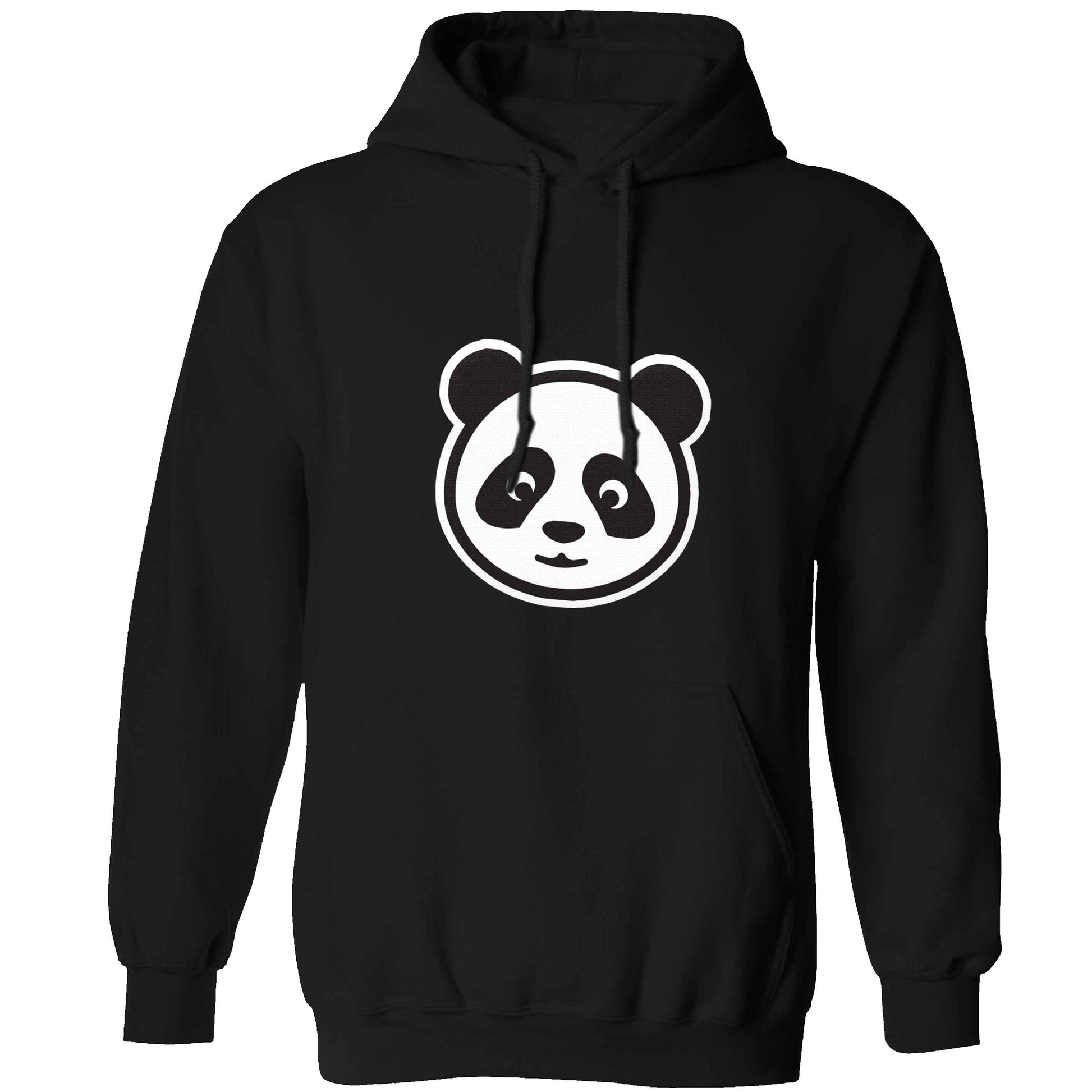 Panda face adults unisex black hoodie 2XL
