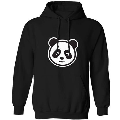 Panda face adults unisex black hoodie 2XL