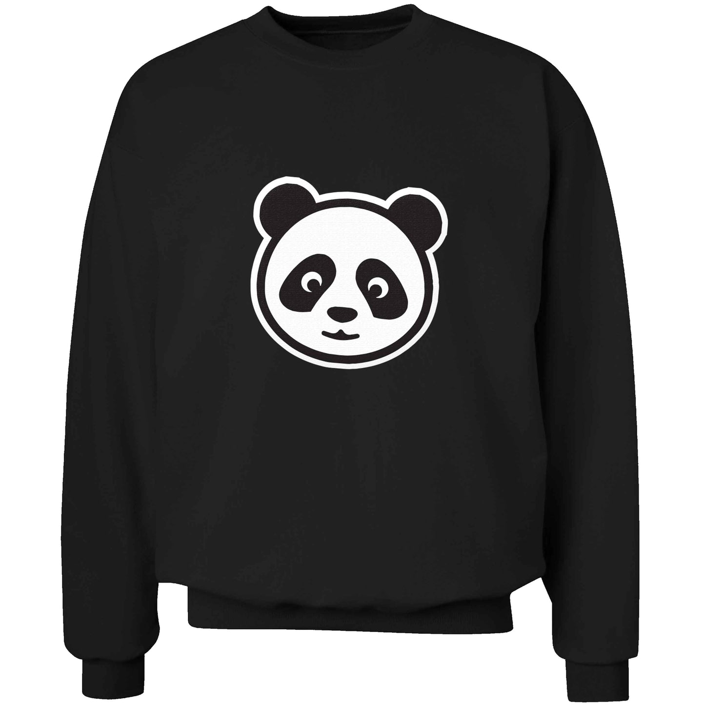 Panda face adult's unisex black sweater 2XL