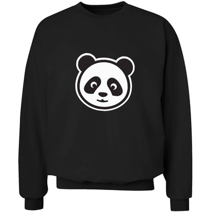 Panda face adult's unisex black sweater 2XL