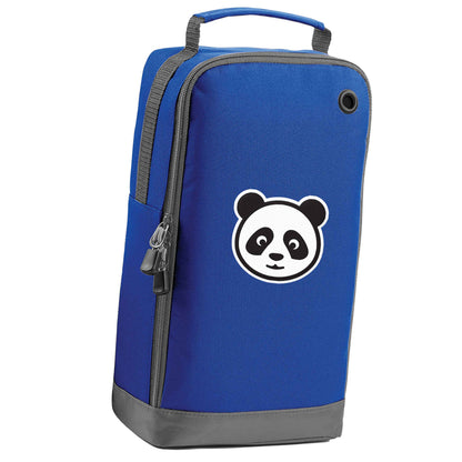 Panda face blue sports shoe bag vertical print