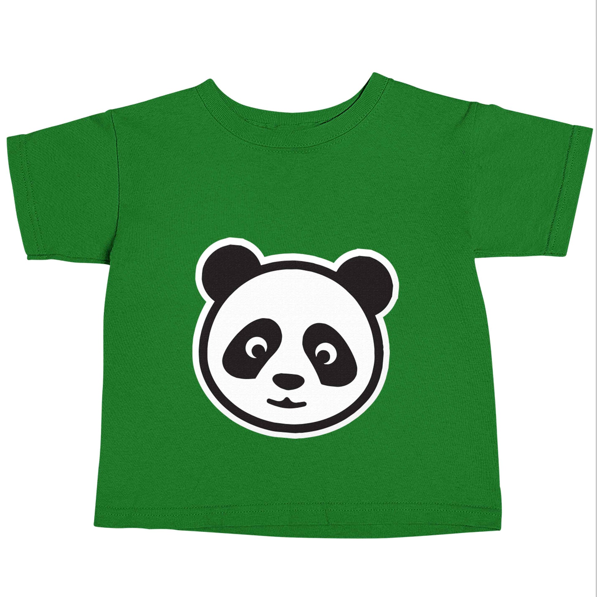 Panda face green baby toddler Tshirt 2 Years