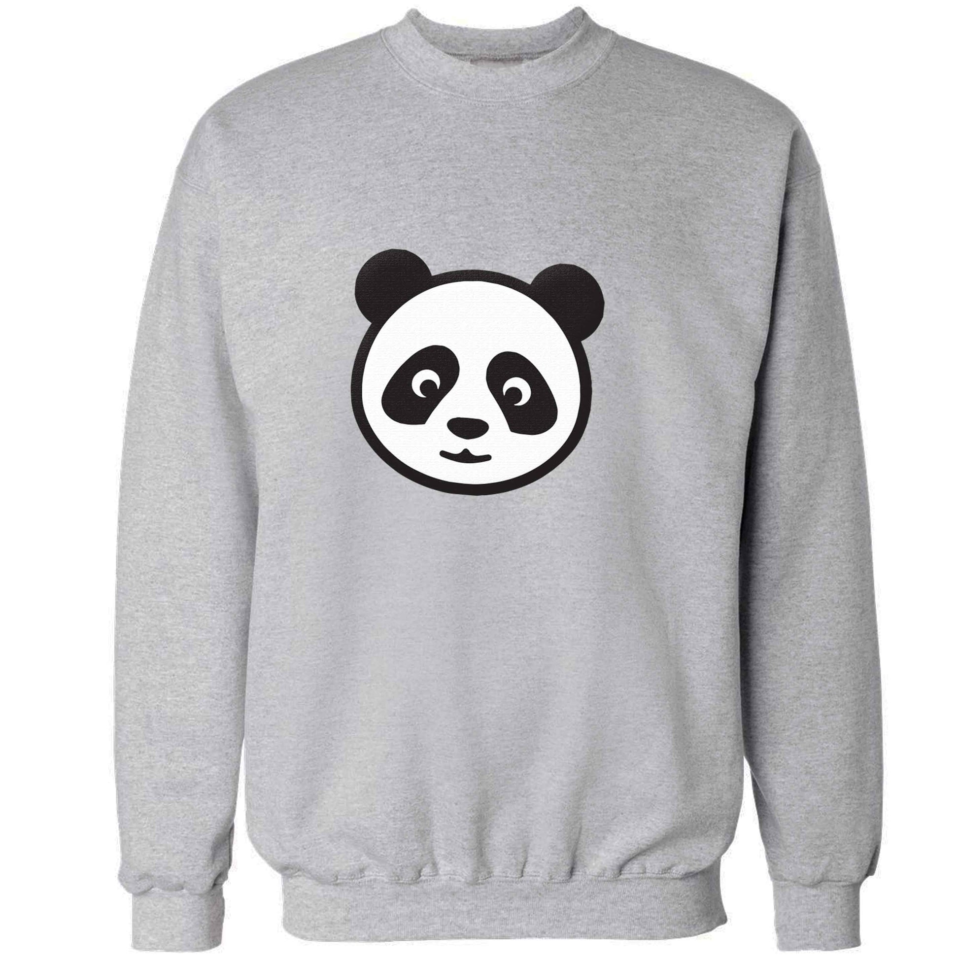 Panda face adult's unisex grey sweater 2XL