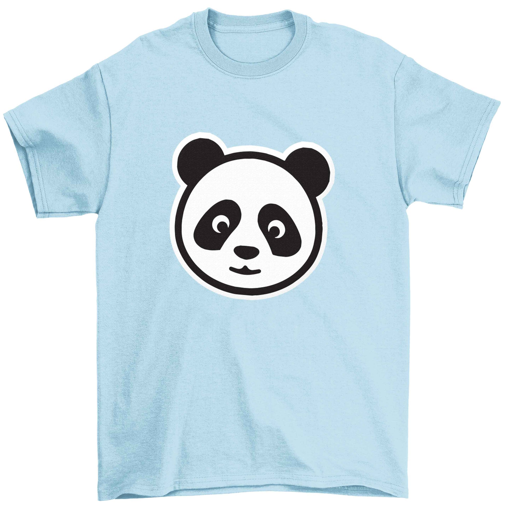 Panda face Children's light blue Tshirt 12-13 Years