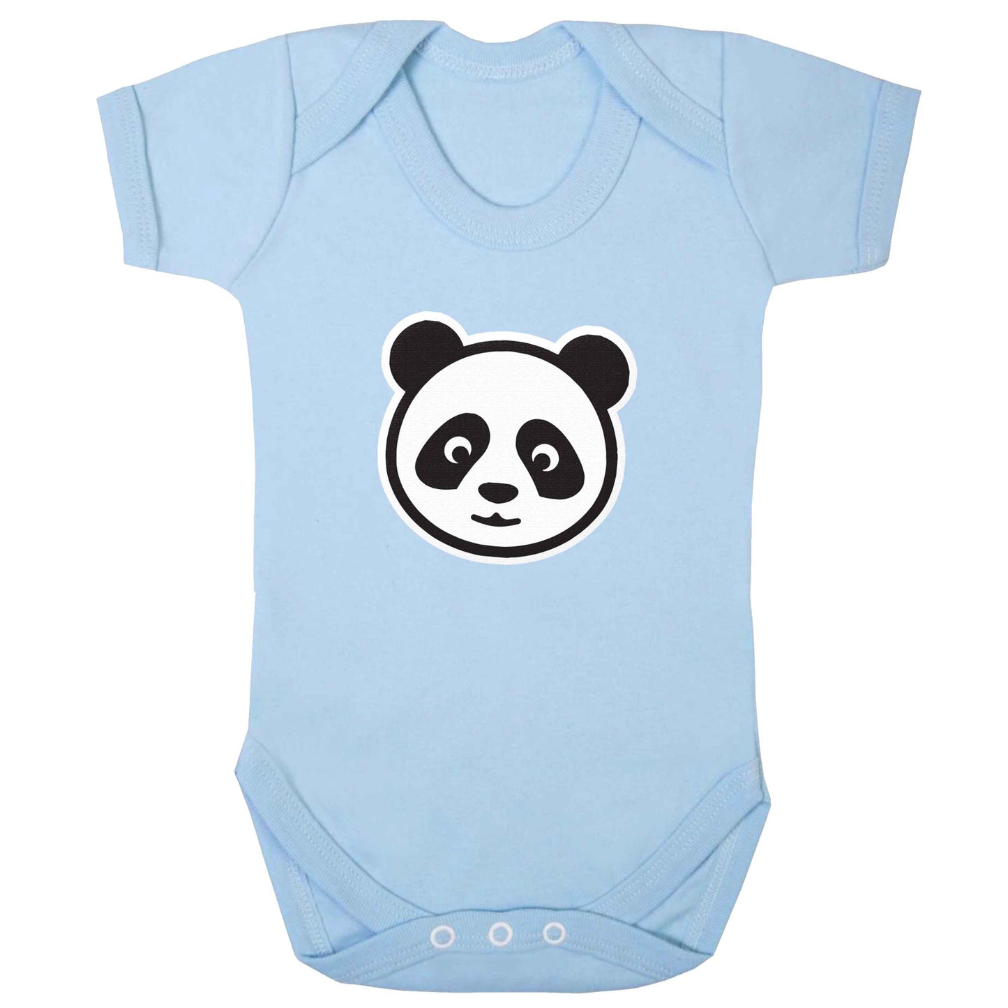 Panda face baby bodysuit pale blue 18-24 months