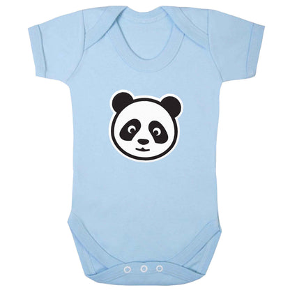 Panda face baby bodysuit pale blue 18-24 months