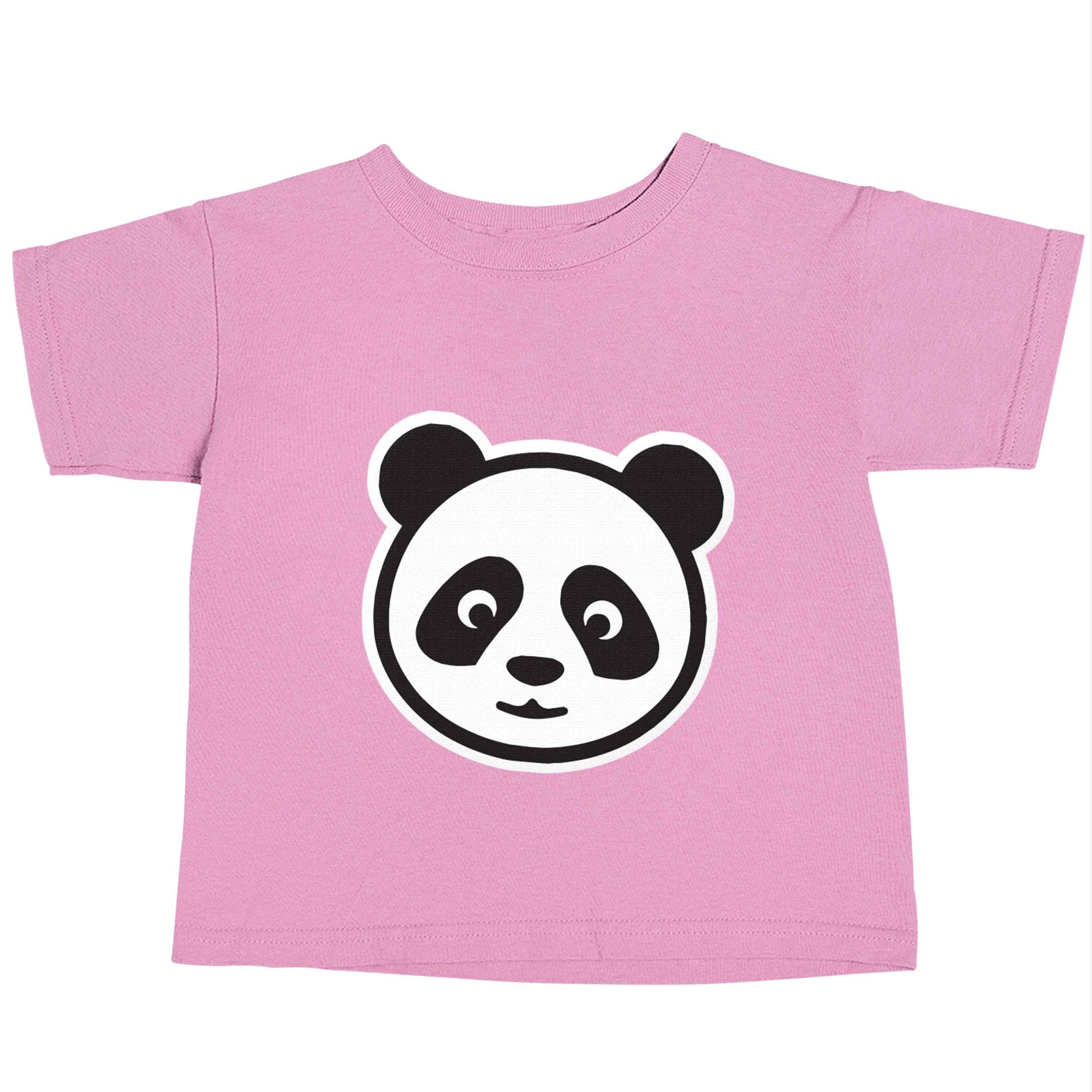 Panda face light pink baby toddler Tshirt 2 Years