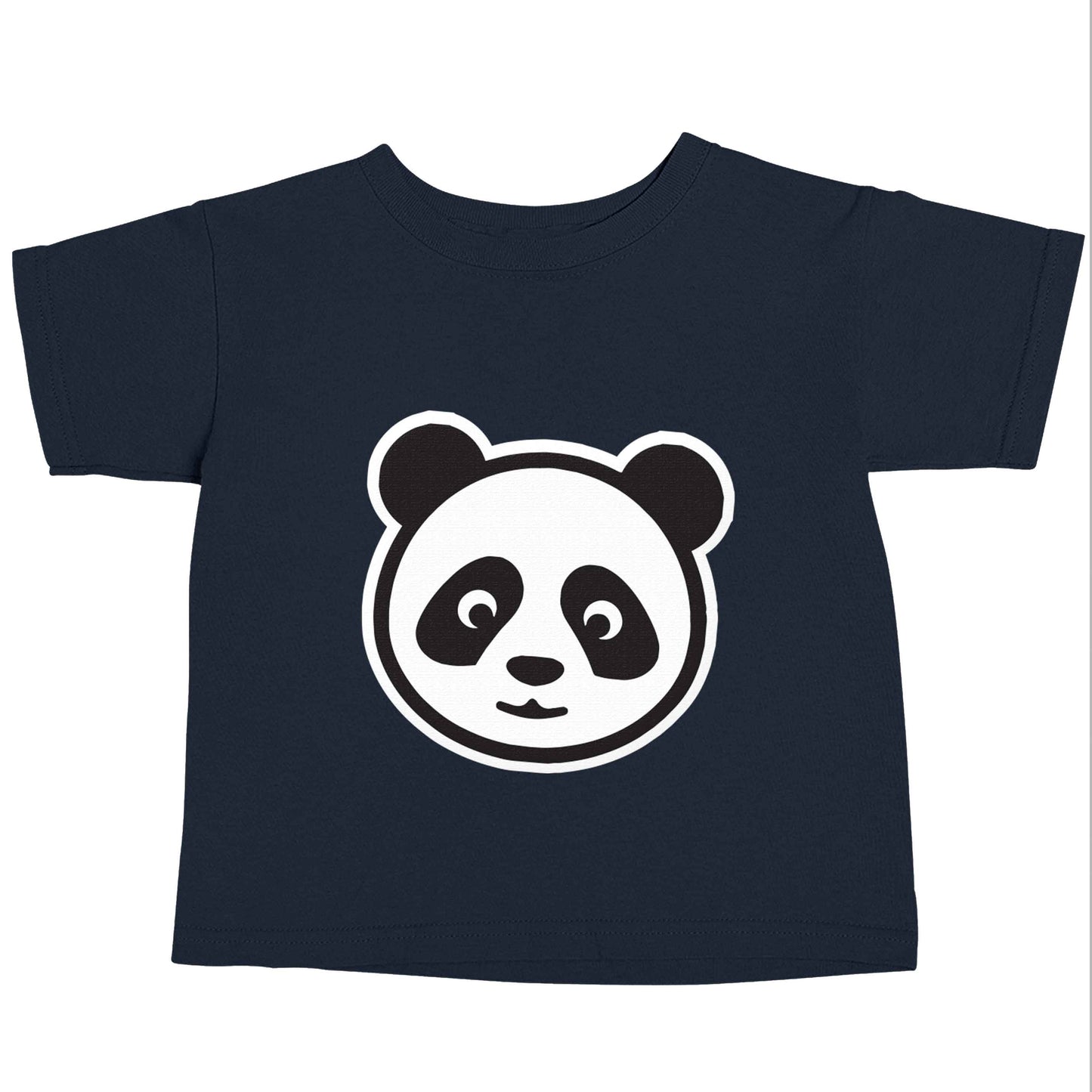 Panda face navy baby toddler Tshirt 2 Years