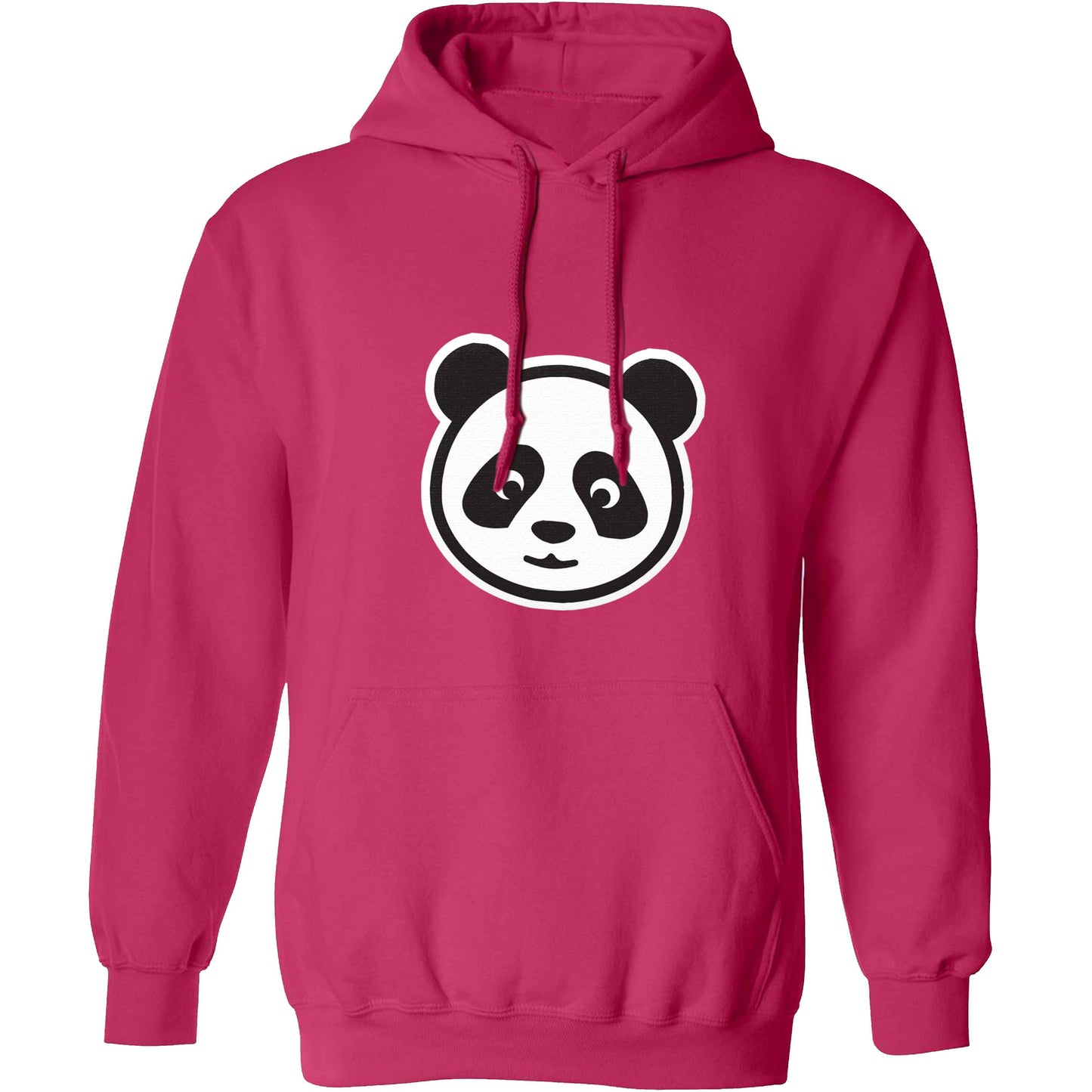 Panda face adults unisex pink hoodie 2XL