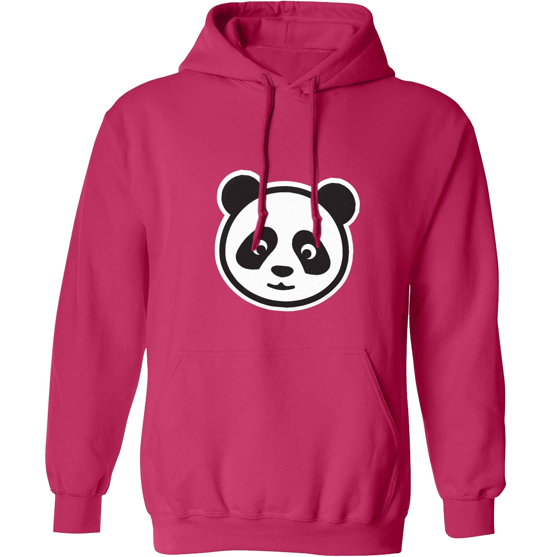 Panda face adults unisex pink hoodie 2XL