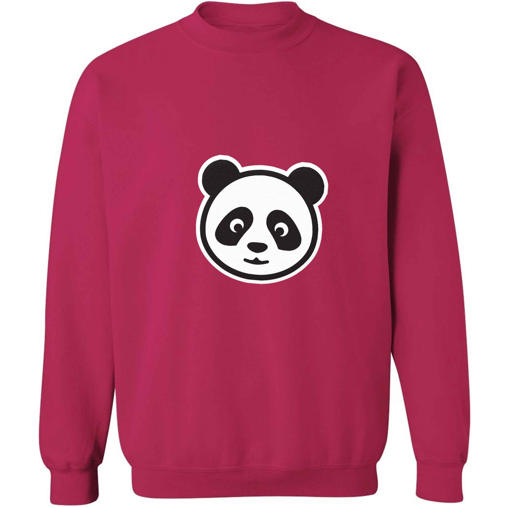 Panda face adult's unisex pink sweater 2XL