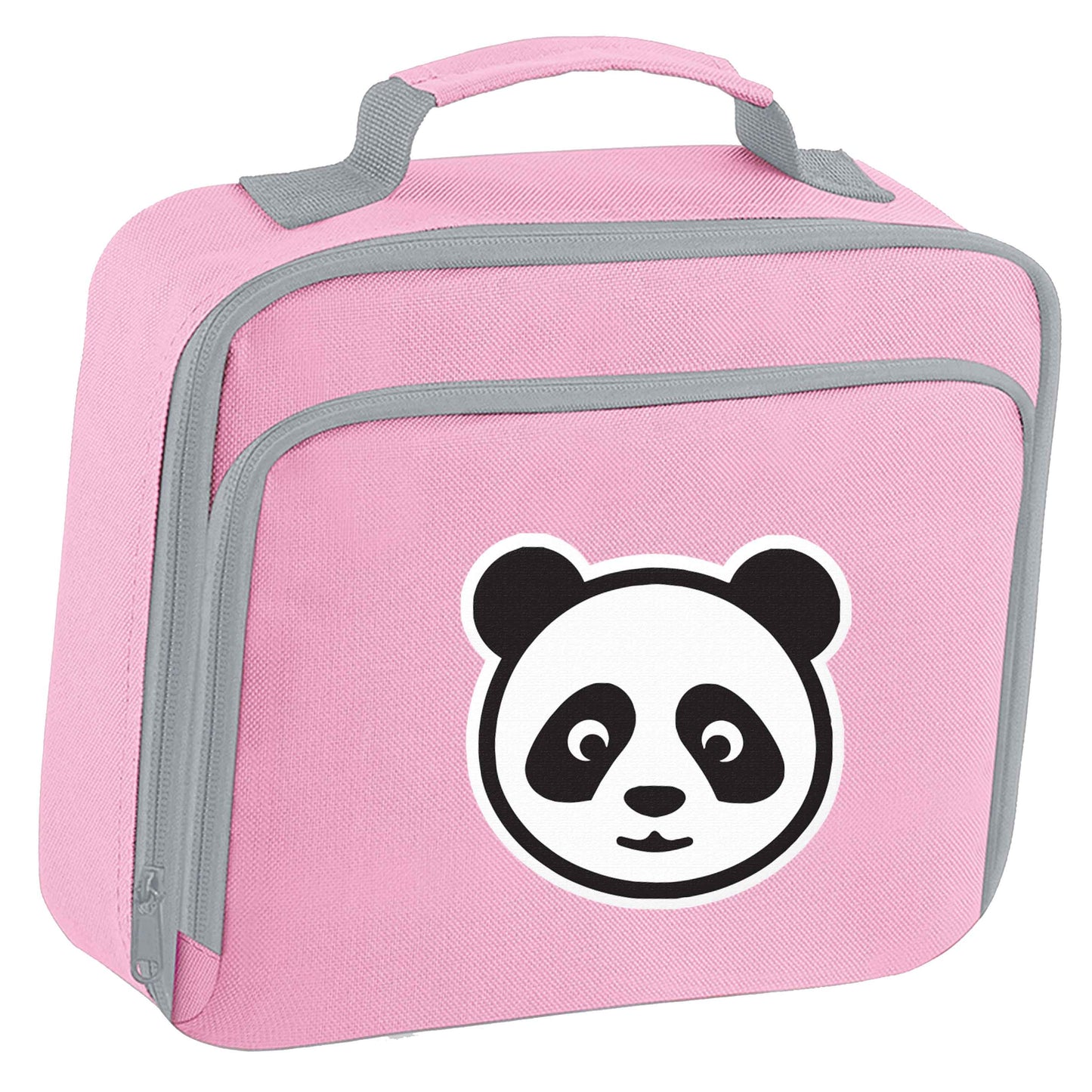 Panda face insulated pink lunch bag cooler
