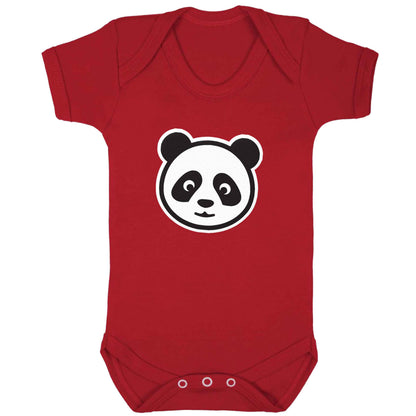 Panda face baby bodysuit red 18-24 months