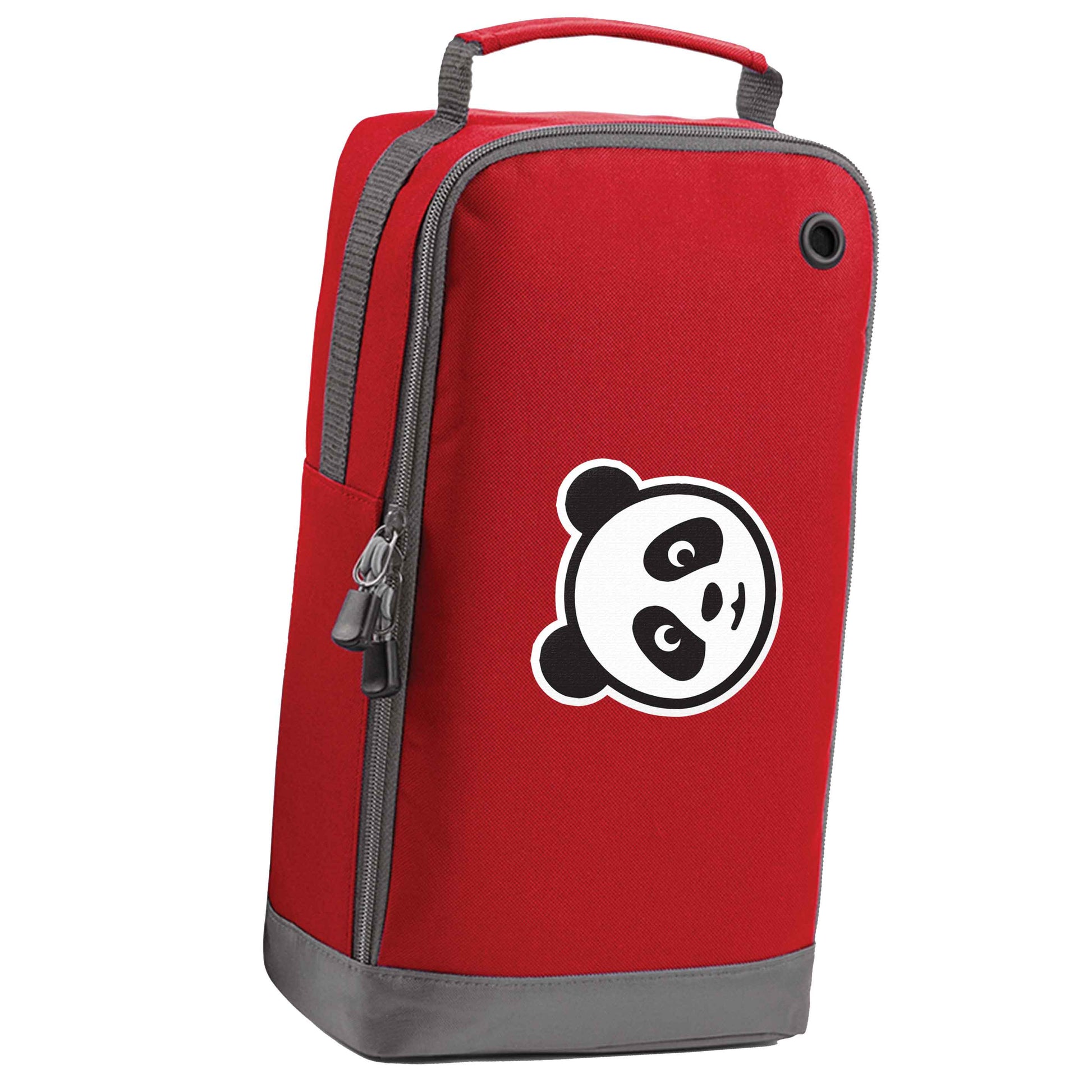 Panda face red sports shoe bag vertical print