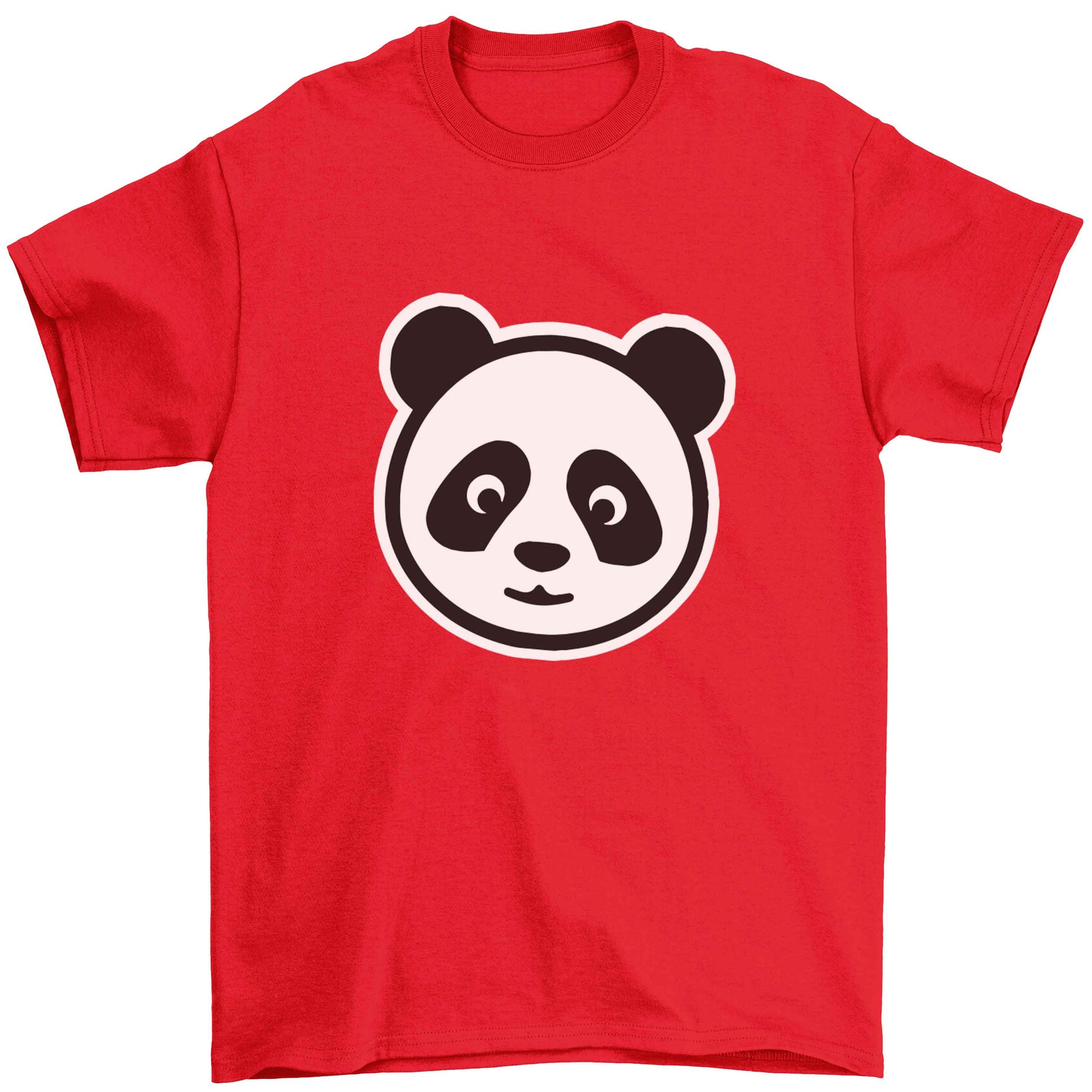 Panda face Children's red Tshirt 12-13 Years