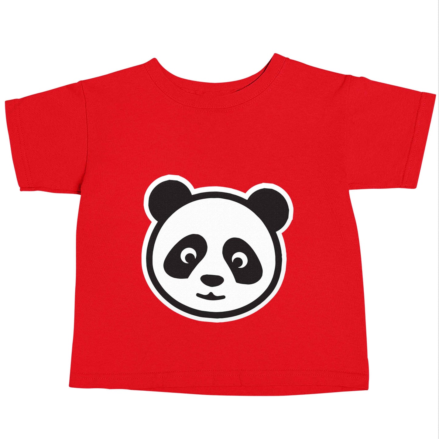 Panda face red baby toddler Tshirt 2 Years