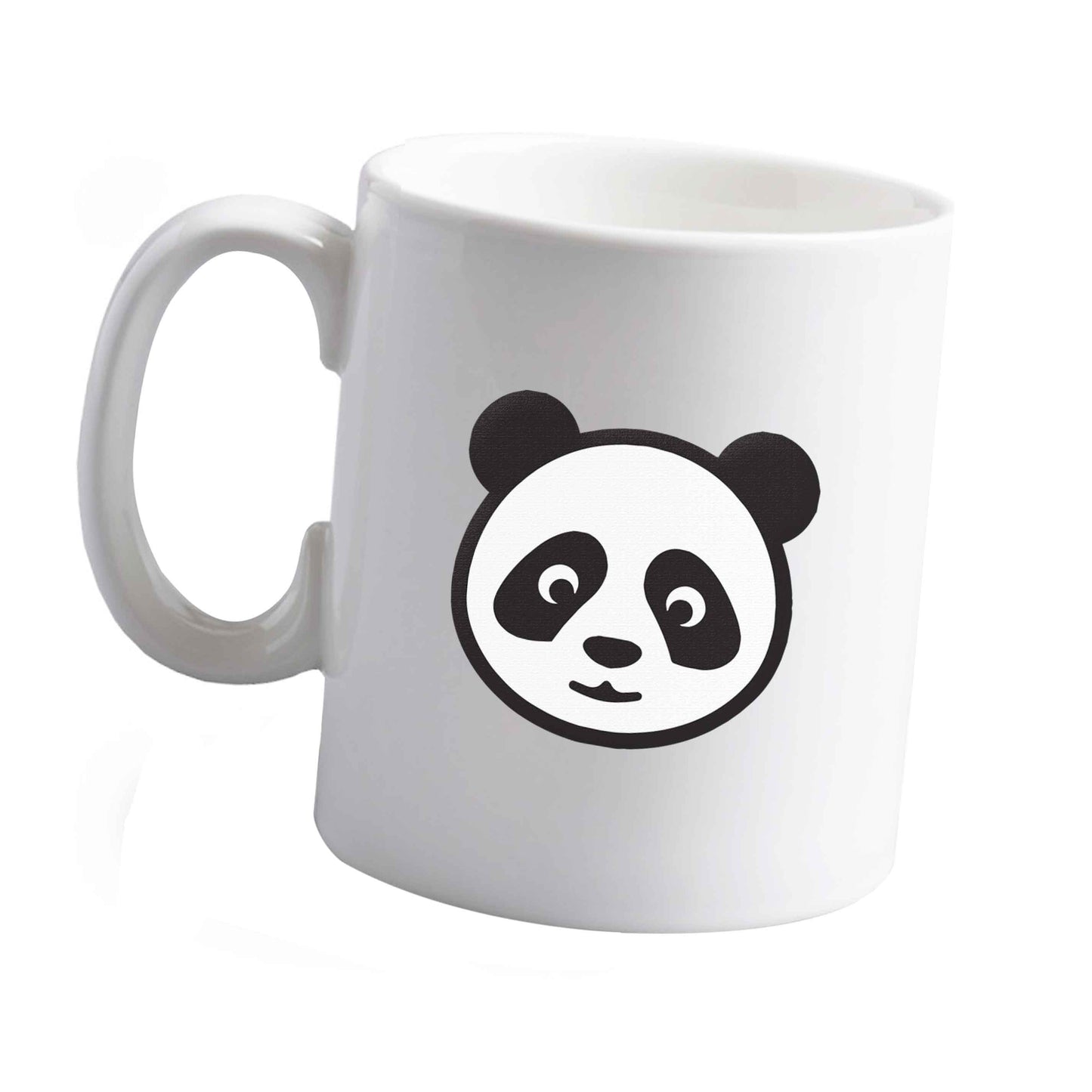 10 oz Panda face ceramic mug left sided