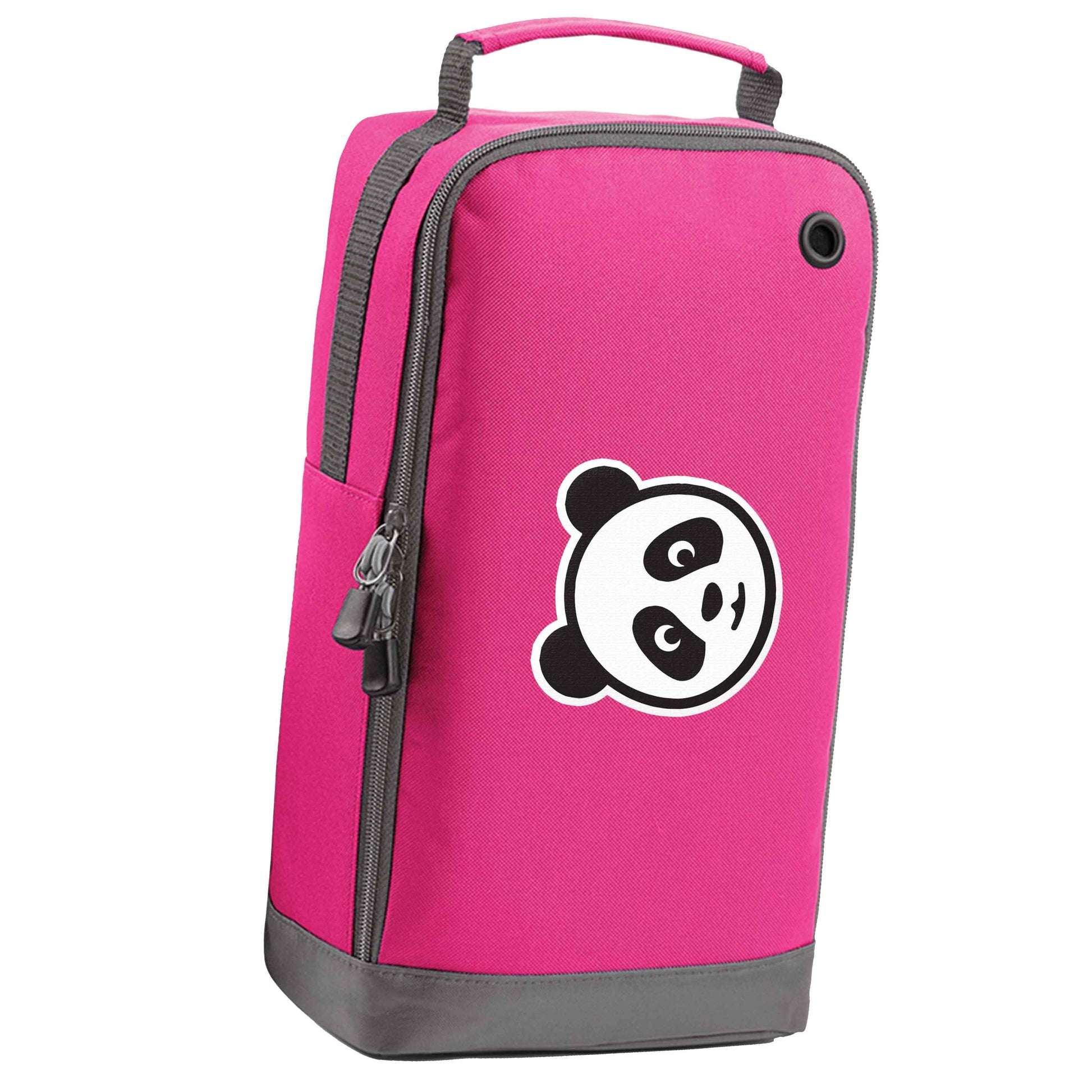 Panda face pink sports shoe bag horizontal print