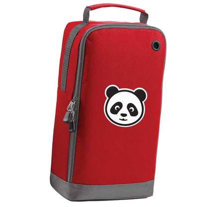 Panda face red sports shoe bag horizontal print