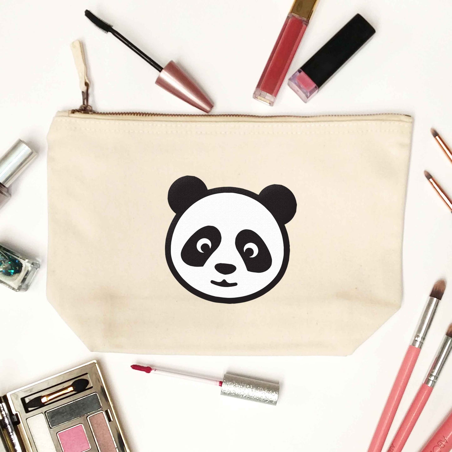 Panda face natural makeup bag