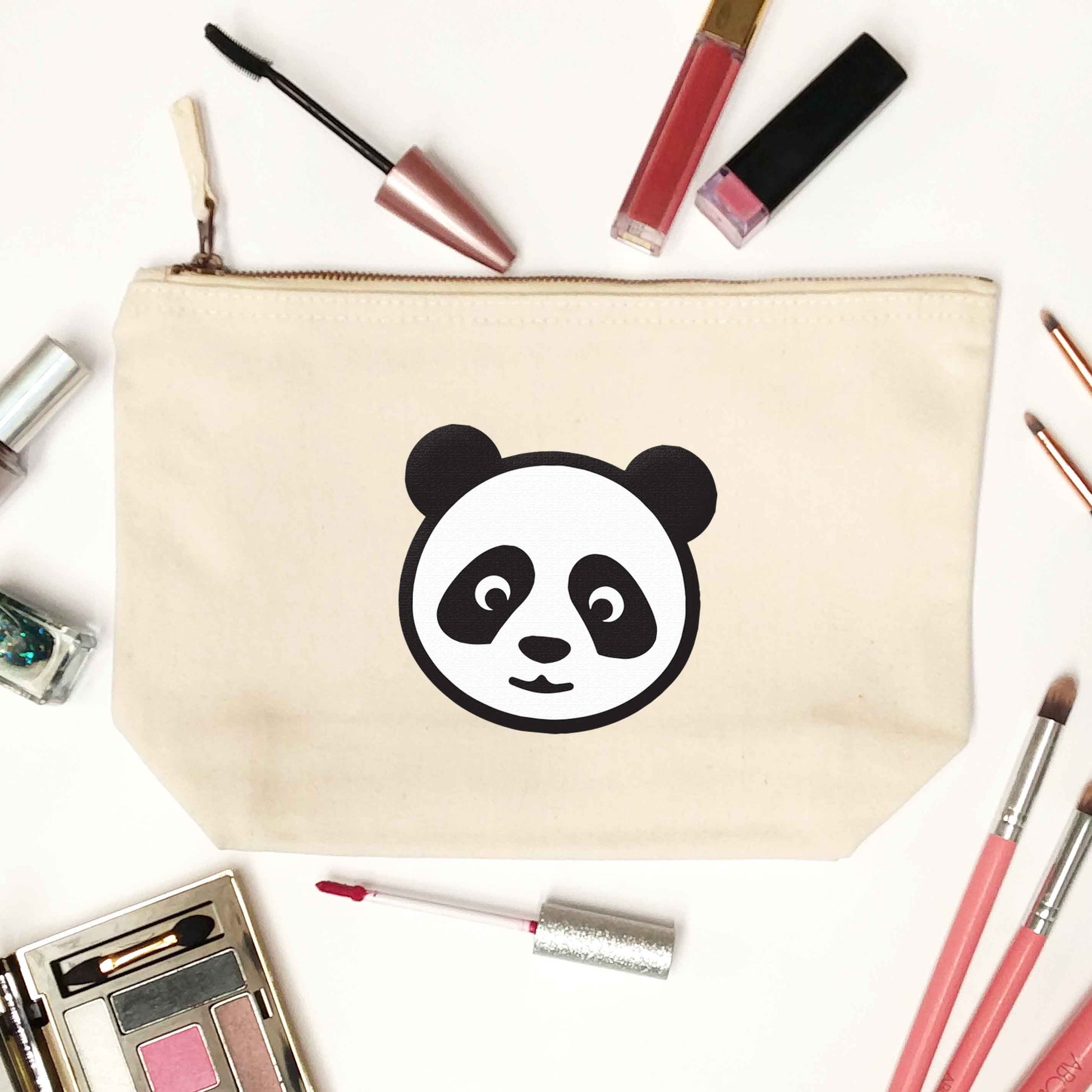 Panda face natural makeup bag