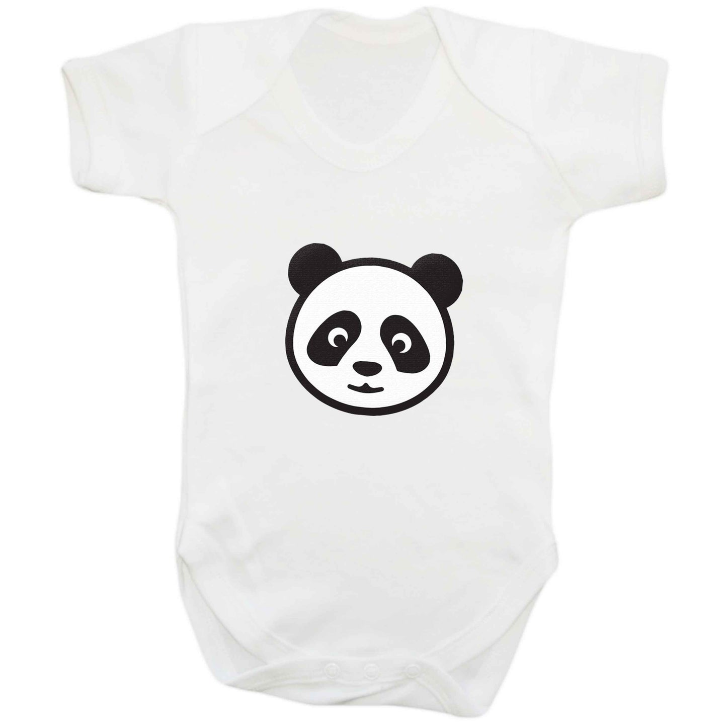 Panda face baby bodysuit white 18-24 months