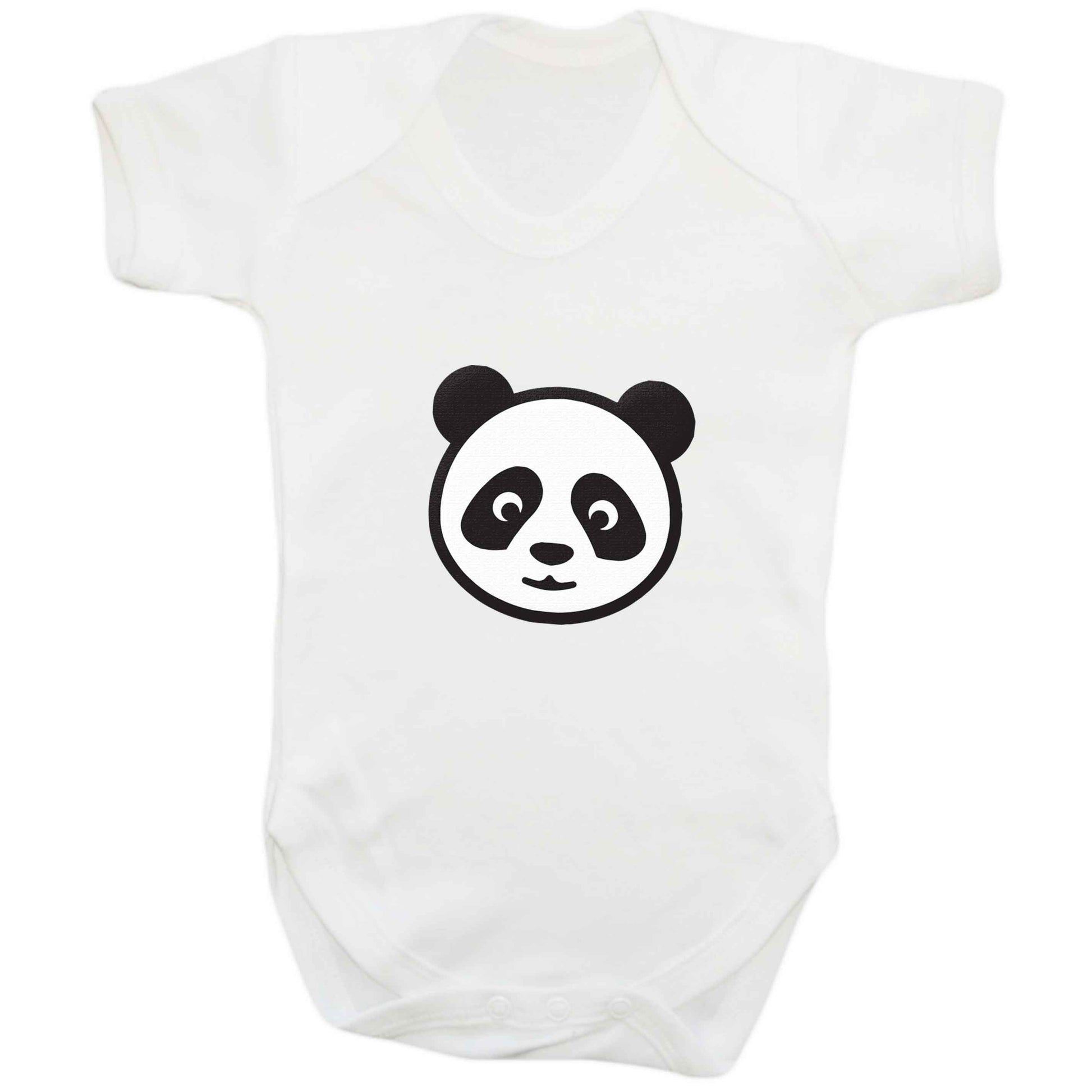 Panda face baby bodysuit white 18-24 months