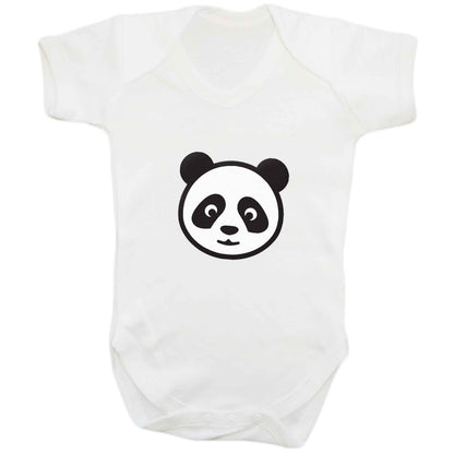 Panda face baby bodysuit white 18-24 months