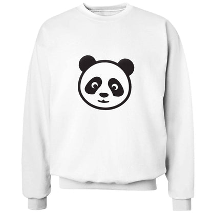 Panda face adult's unisex white sweater 2XL