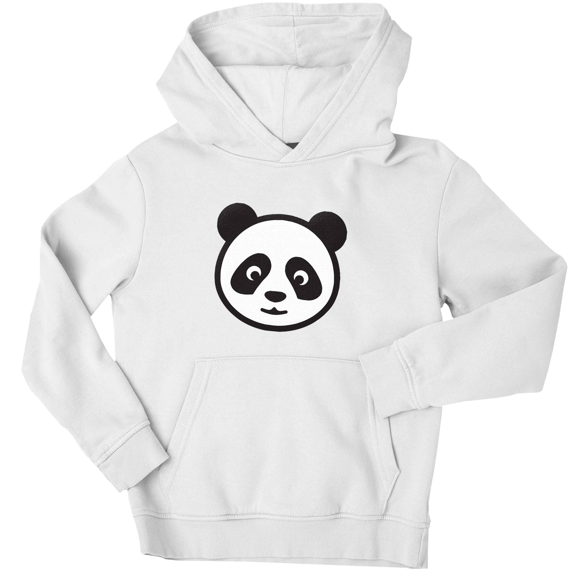 Panda face children's white hoodie 12-13 Years
