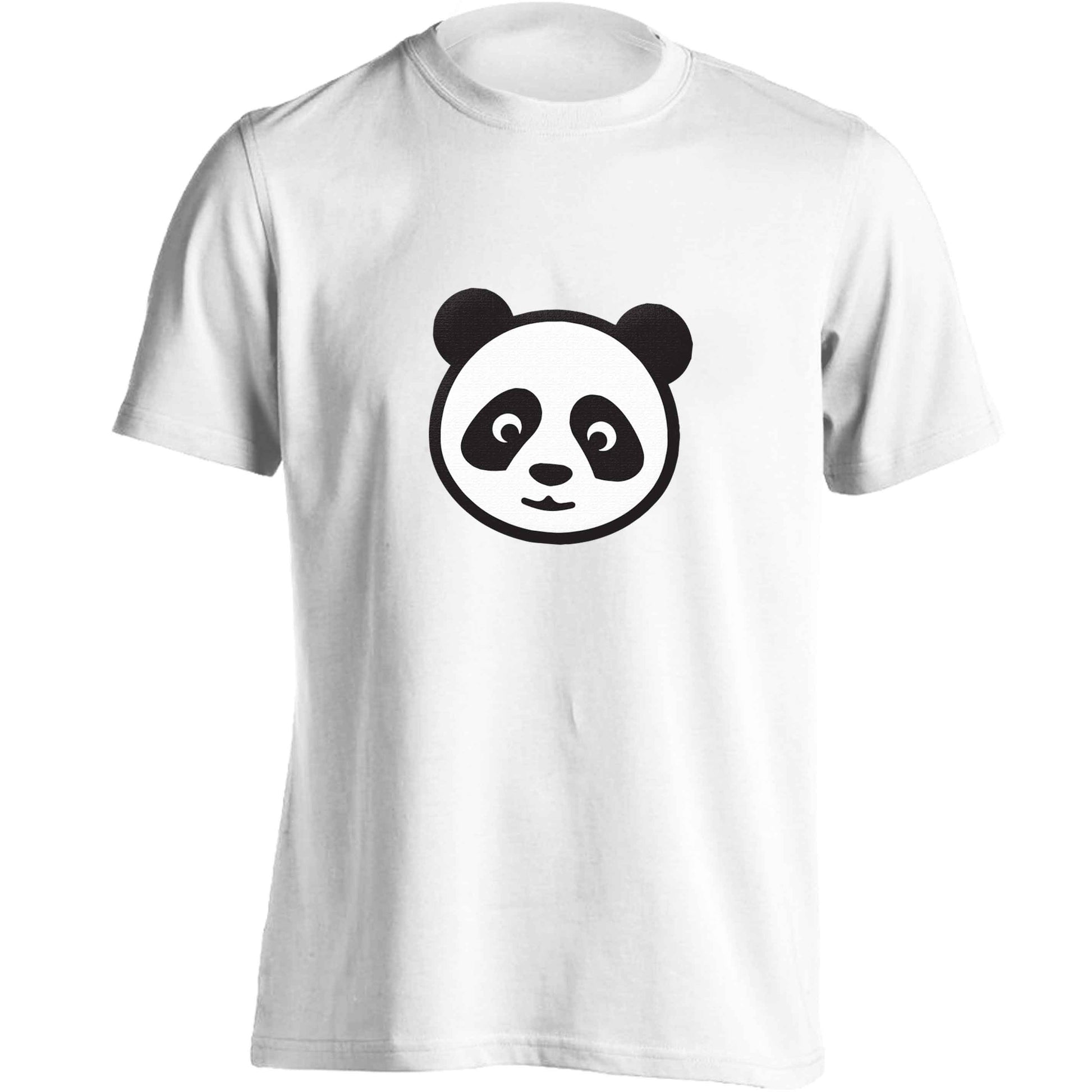 Panda face adults unisex white Tshirt 2XL