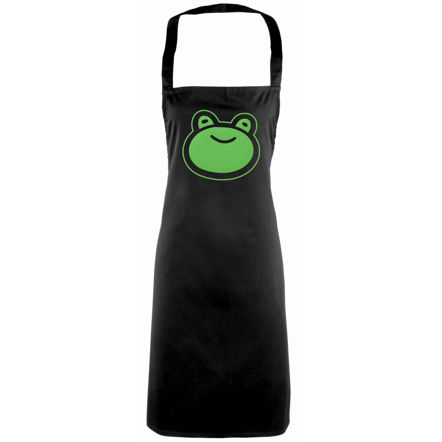 Frog face illustration adults black apron