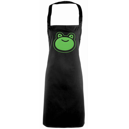 Frog face illustration adults black apron