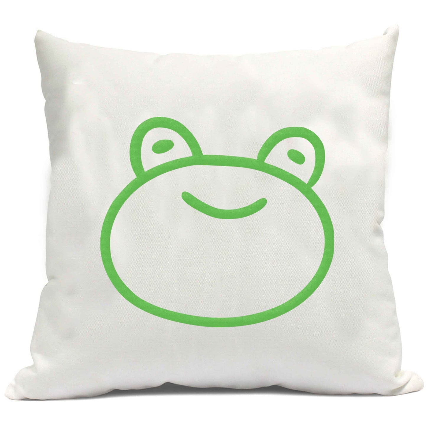 Frog face illustration cushion cover