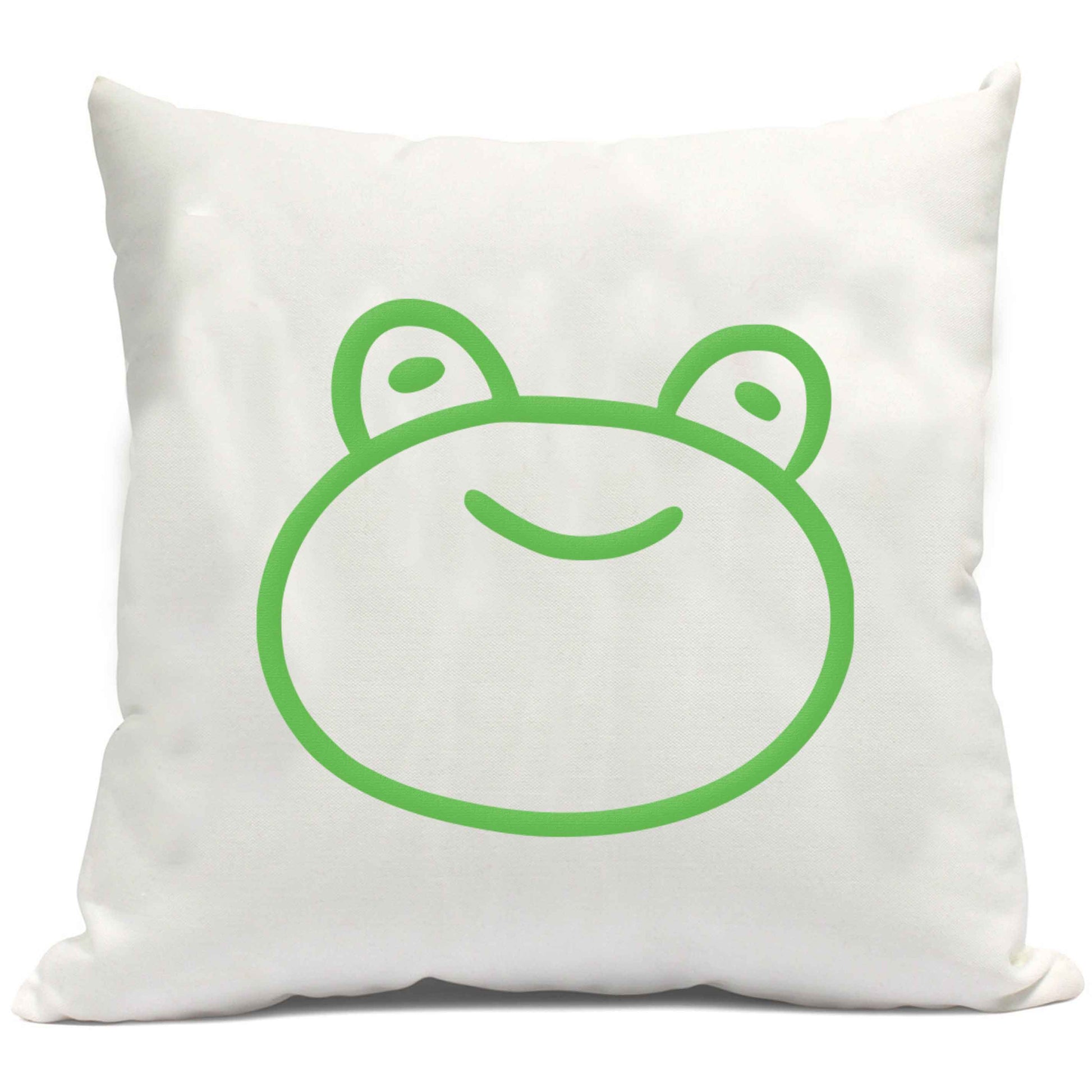 Frog face illustration cushion cover